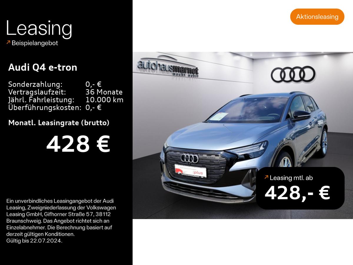 Foto - Audi Q4 e-tron 50 quattro*S line*AHK*Matrix*Navi*virutal cockpit*Optikpaket*Rückfahrkamer