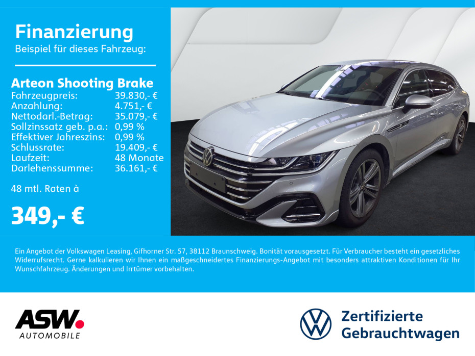 Foto - Volkswagen Arteon Shooting Brake R-Line 4M 2.0 TDI DSG AHK MATRIX SHZ TÜV NEU // SOFORT VERFÜGBAR