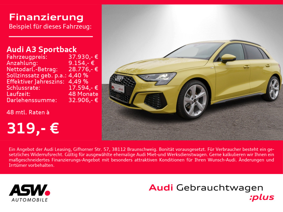 Sportback Sline 30TDI Stronic Navi LED AHK ACC // Verfügbar ab 10.01 !!