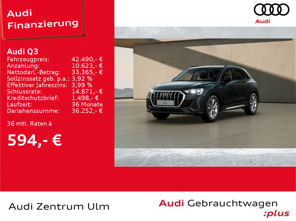 Foto - Audi Q3 S line 35 TDI S tronic AHK NAV R-KAM E-KLAPPE