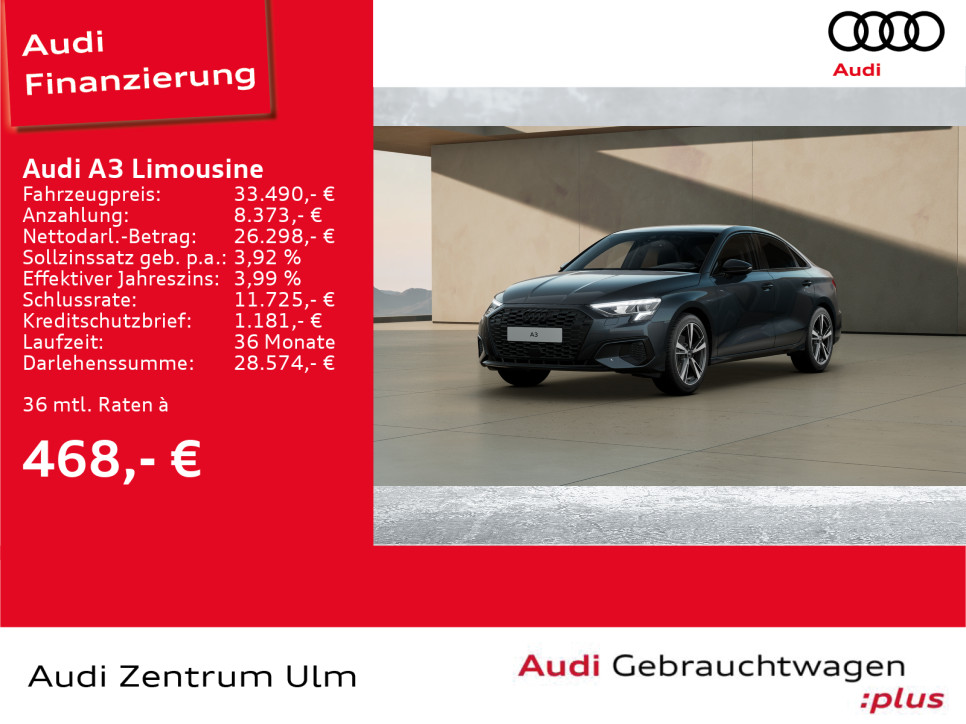 Foto - Audi A3 Limousine advanced 35 TFSI AHK NAV+ LED 18"