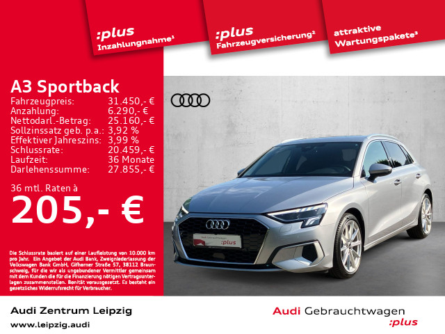 Foto - Audi A3 Sportback 30 TFSI Advanced S-tro. *LED*AHK*