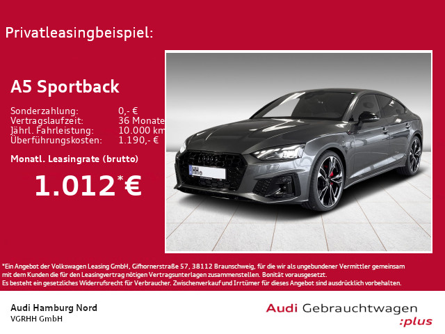 Foto - Audi A5 Sportback 45 TFSI S line qua. B&O HeadUp Navi