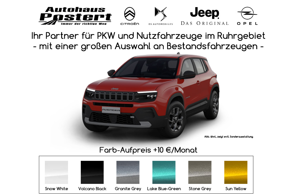 Foto - Jeep Avenger Avenger Benziner 1,2 Summit *Herbstdeal*