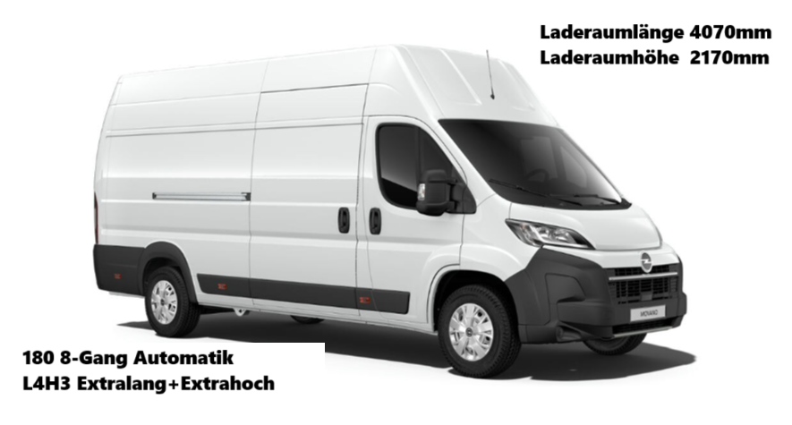 Foto - Opel Movano 180 35+ L4H3 Automatik *CargoPlus|TechnoPlus|VisibilityPlus*