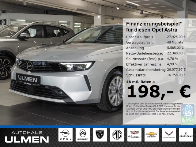 Foto - Opel Astra Edition 110 MT6 Inkl. Tech-Paket & Komfort-Paket // Sofort Verfügbar