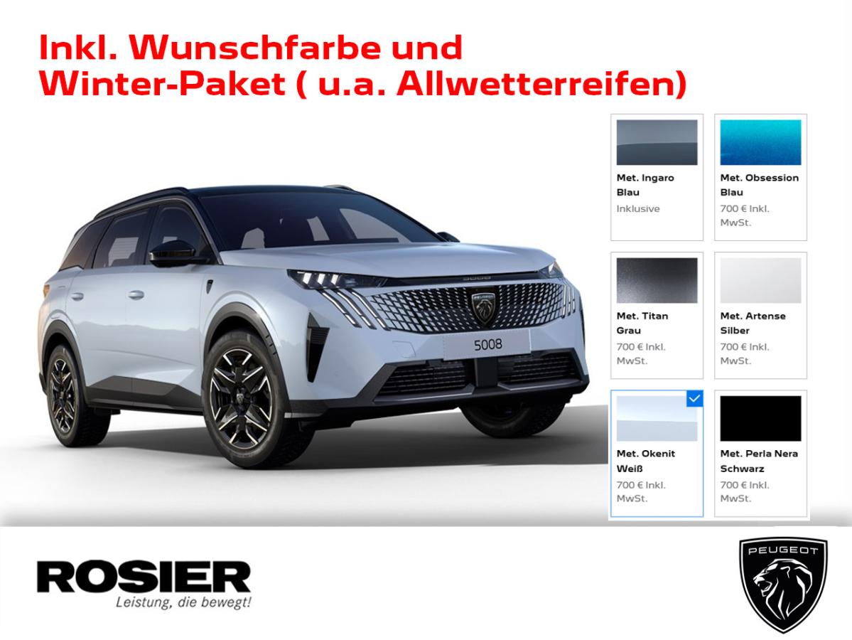 Foto - Peugeot 5008 GT Hybrid 136 e-DSC6 - inkl. Wunschlackierung & Winterpaket (u. a. Allwetterreifen) - Privatkunden