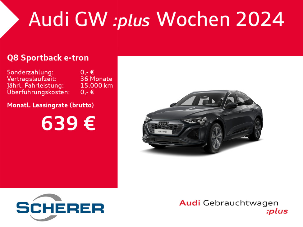 Foto - Audi Q8 Sportback e-tron S line 55 AHK HEAD-UP MATRIX 2xS-LINE