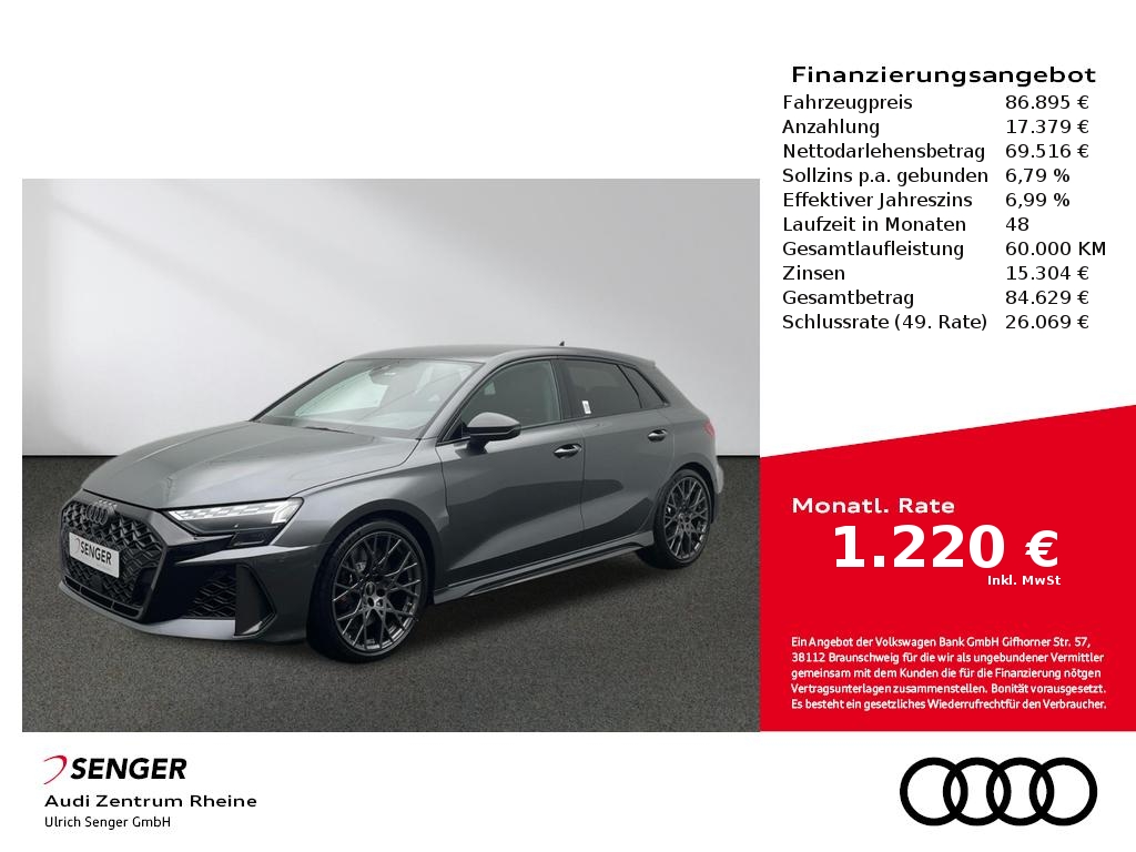 Foto - Audi RS3 Sportback 280 km/h Matrix-LED Navi Sitzhzg.