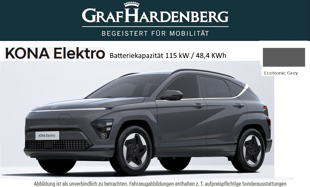 Foto - Hyundai Kona Elektro 115 kw 48,4kWH Akku MJ25 Trend Ausstattung