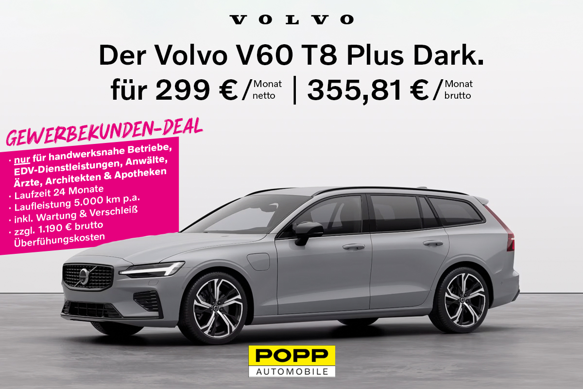 Foto - Volvo V60 T8 AWD Plus Dark | Wartung & Verschleiß | definierte Berufsgruppen (Handwerker, Anwälte, Architekten