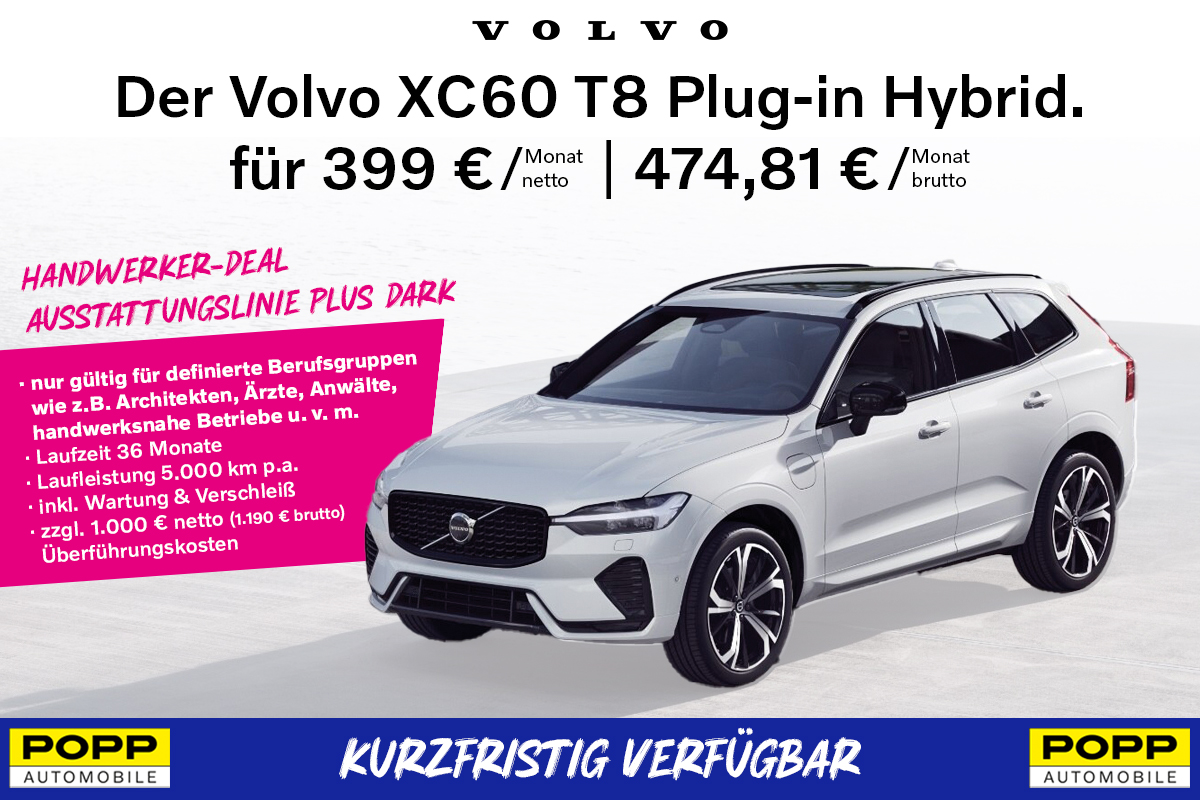 Foto - Volvo XC 60 T8 PLUS DARK / Angebot für definierte Berufsgruppen / Ärzte, Anwälte, Handwerker, Architekten