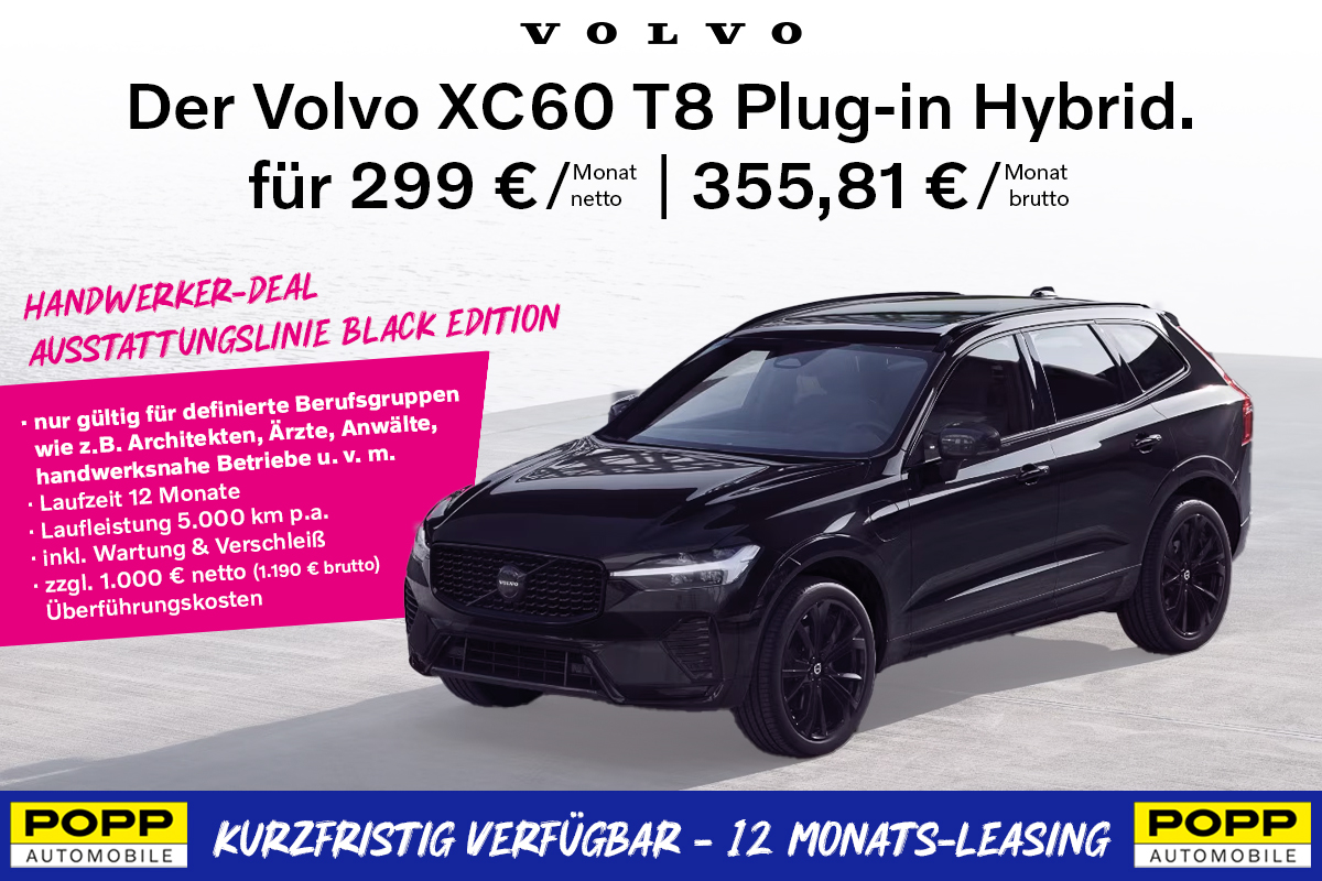 Foto - Volvo XC 60 T8 Black Edition (Angebot nur für definierte Berufsgruppen)