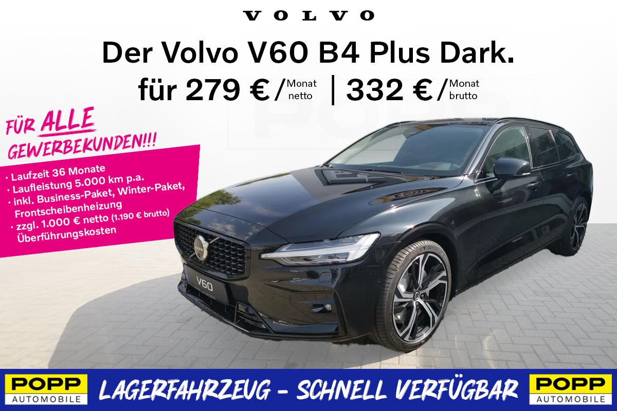 Foto - Volvo V60 B4 Plus Dark Benzin | für ALLE Gewerbetreibenden | sofort verfügbar