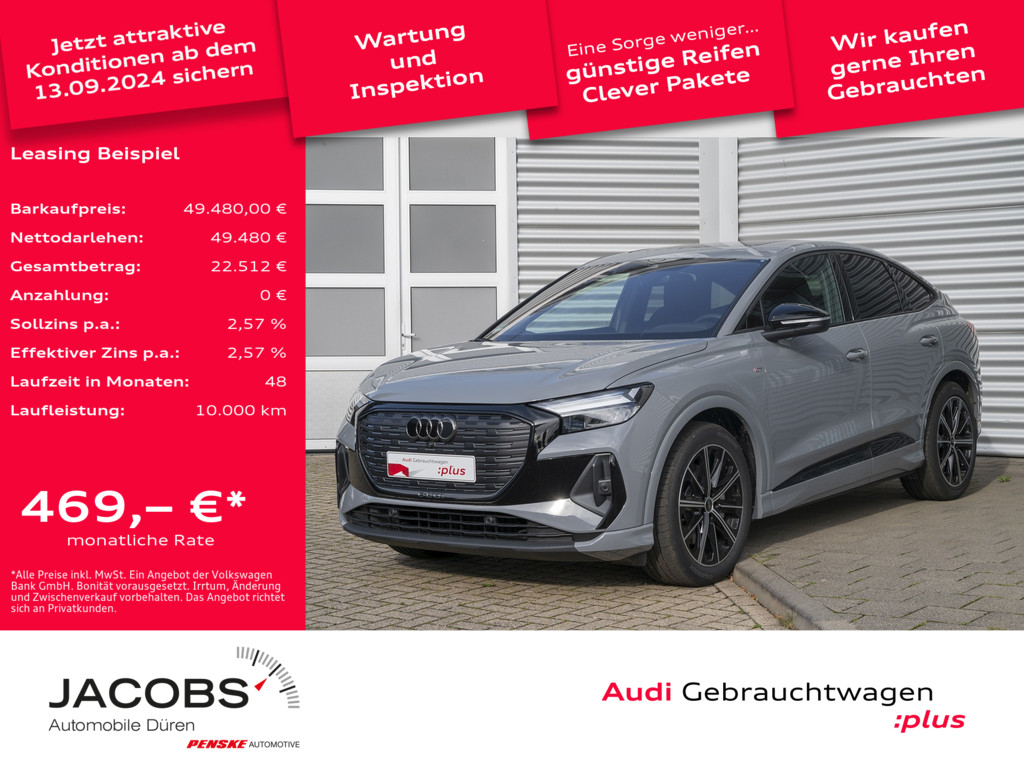 Foto - Audi Q4 e-tron Q4 Sportback 45e-tron S line/Black+/Pano/20Zoll