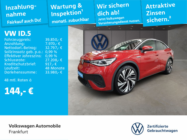 Foto - Volkswagen ID.5 Pro Performance Navi AHK LED Heckleuchten Sitzheizung Leichtmetallfelgen Perfo