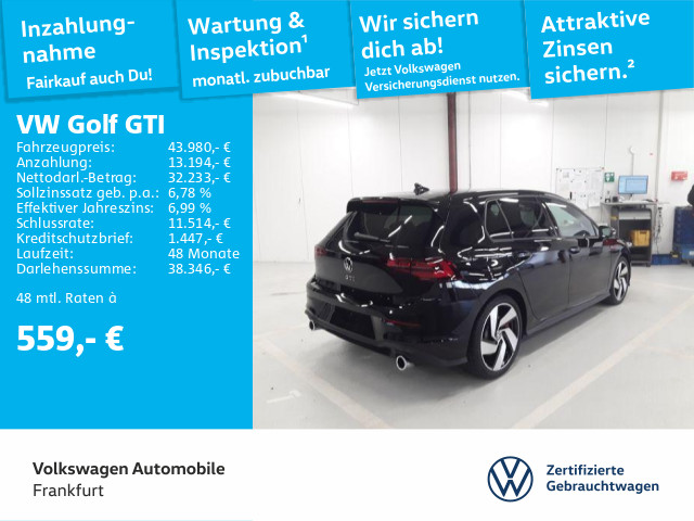 Foto - Volkswagen Golf VIII GTI 2.0 TSI DSG Navi Leder 18"Alu IQ.Light cd19uz