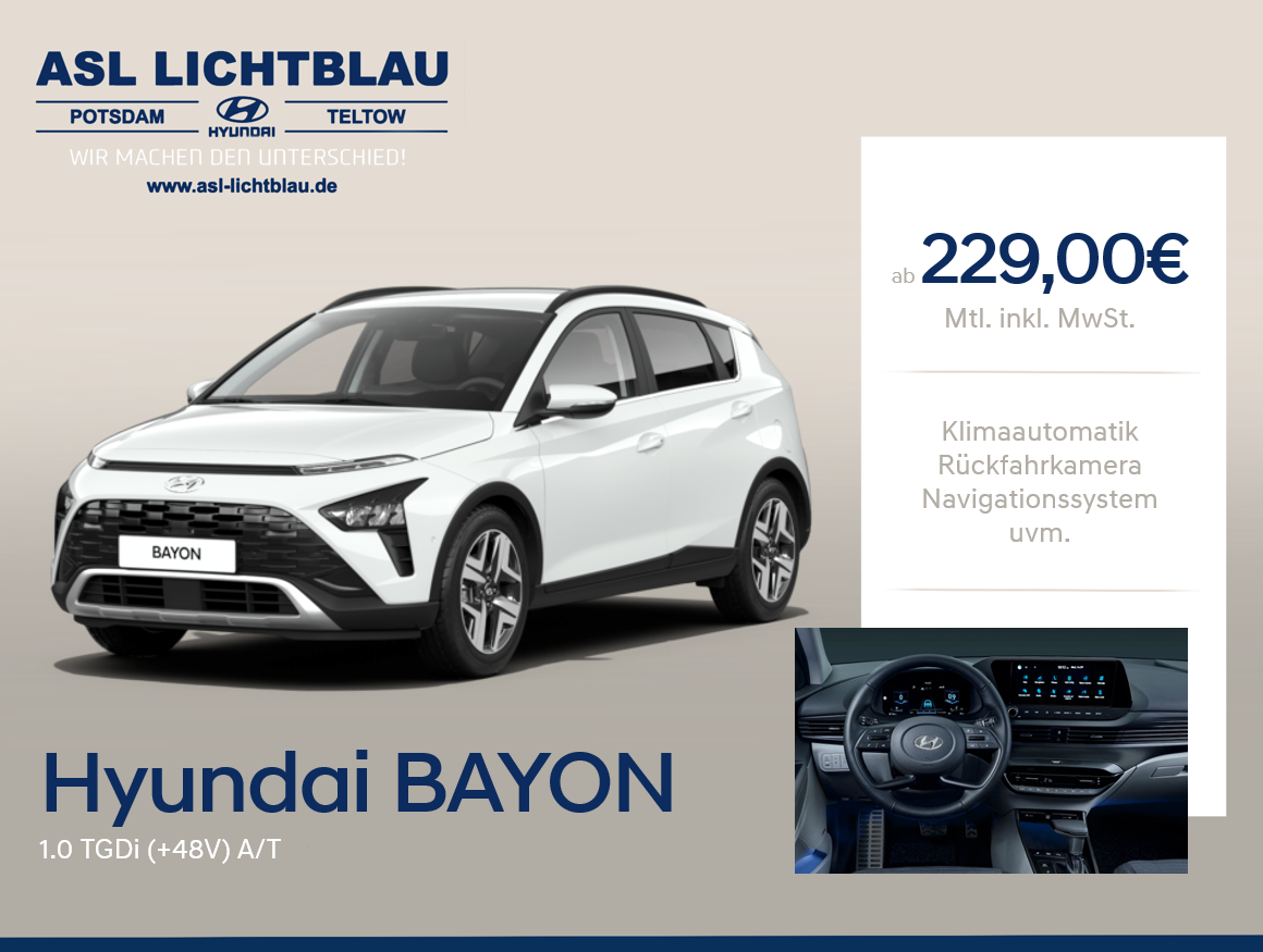 Foto - Hyundai Bayon PRIME (MJ23) 1.0 T-GDi (120PS) +48V A/T