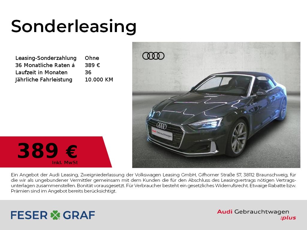 Foto - Audi A5 Cabriolet 35 TFSI LED/Navi/Leder/AHK/Virtual/